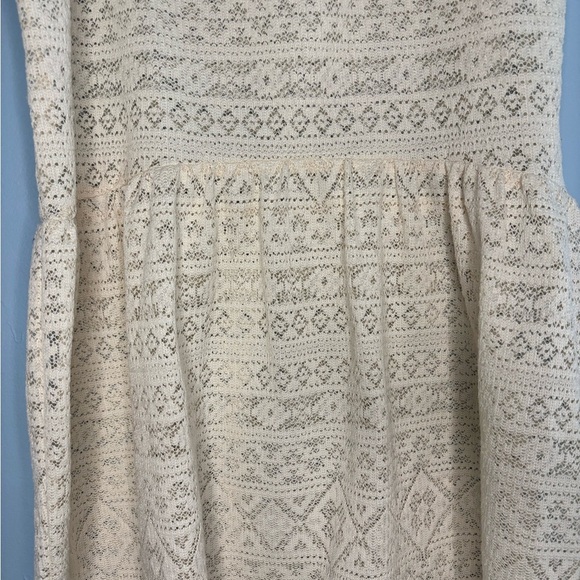 Kirra Ivory Lace Tank Top Bathing Suit Coverup Sheer Cottagecore Romantic Size S - Picture 4 of 5